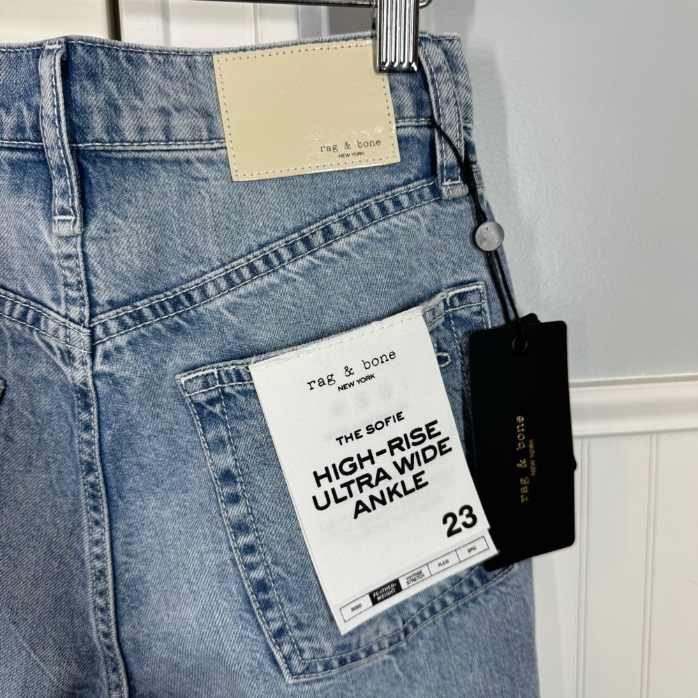 Rag and Bone Featherweight Tencel Sofie High Rise Ankle Wide Leg in Mira Size 23 - Picture 9 of 11
